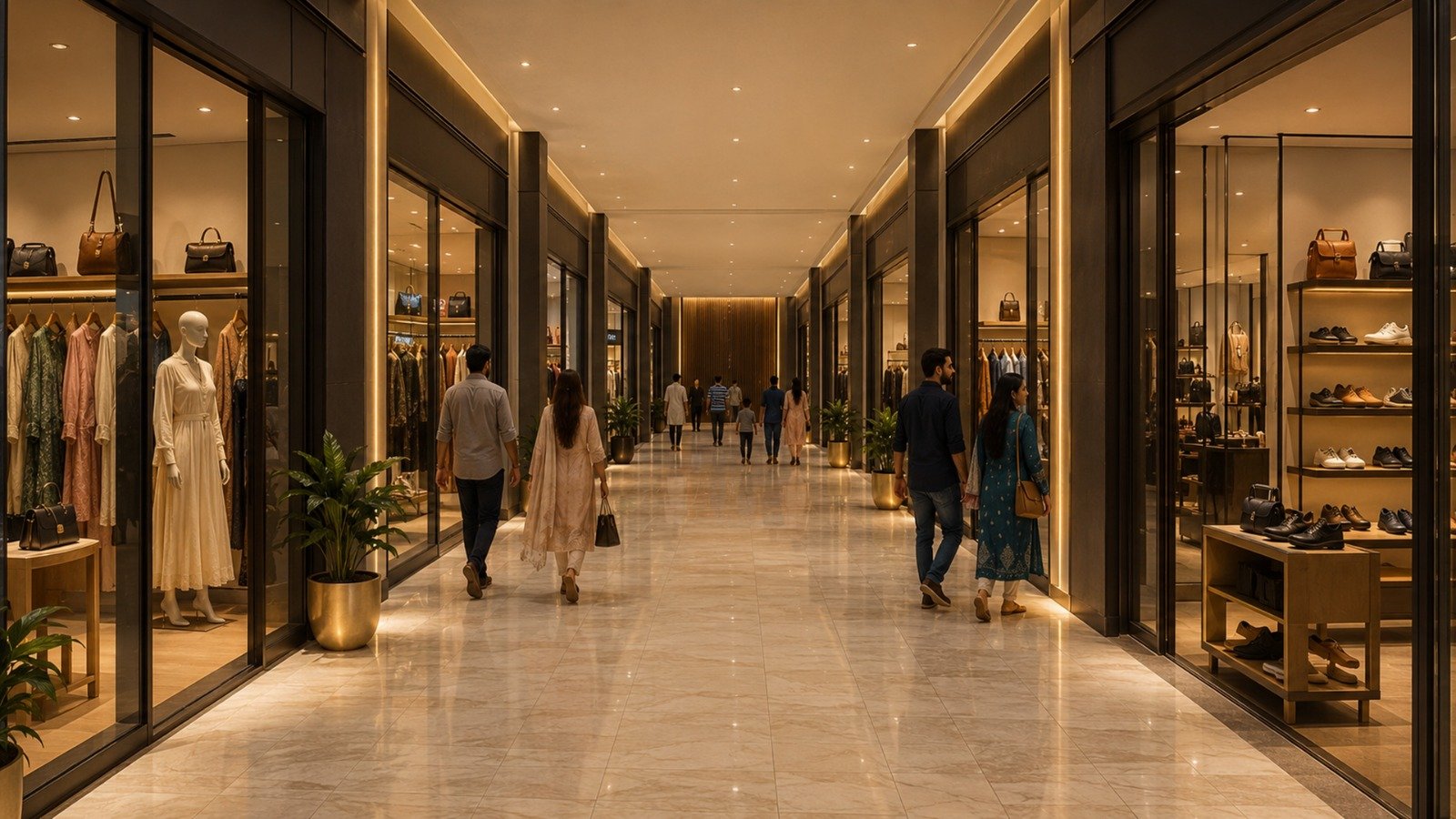 Interior view inside QS Galleria
